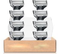 STREAMVOY Lot de 8 lames de rasoir de qualité supérieure pour homme, s'adaptent à toutes les poignées, bords de précision pour les zones difficiles à atteindre