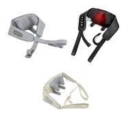 STREAMVOY Masseur de cou sans fil avec chaleur, pétrissage profond Shiatsu pour les épaules et le dos, coussin de massage portable 3D en forme de C, cadeau rechargeable pour la maison/le bureau (beige