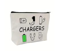 STREAMVOY Sac de rangement amusant pour câbles - Pochette de rangement pour câbles, adaptateurs et banques d'alimentation (17 x 25 x 5,5 cm), compact et durable, parfait pour les vacances, Style 6
