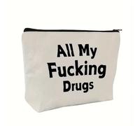 STREAMVOY Sac de rangement amusant pour câbles - Pochette de rangement pour câbles, adaptateurs et banques d'alimentation (17 x 25 x 5,5 cm), compact et durable, parfait pour les vacances, Style 7