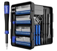 STREBITO Petit tournevis de précision 64 pièces avec Torx, Triwing, Pentalobe, Kit d'outils de réparation électronique pour ordinateur, PC, ordinateur portable, MacBook, tablette, téléphone, PS5, Xbox