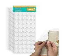 streeHerjjkeA1 Pastilles Adhésives Double Face 300 Pièces | 20mm Transparentes pour Cadres & Décoration | Autocollants Réutilisables Forte Adhérence (Papier/Verre/Métal)