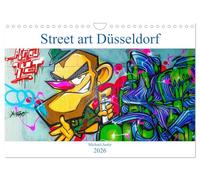 Street art Düsseldorf Michael Jaster (Wandkalender 2026 DIN A4 quer), CALVENDO Monatskalender: Bilder aus der Hall Of Fame in Düsseldorf-Eller zeigen ... Grösse der Düsseldorfer Graffiti Künstler.
