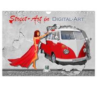 Street-Art in Digital-Art by Mausopardia (Wandkalender 2027 DIN A4 quer), CALVENDO Monatskalender: Humorvolle Street Art mit Pin up Girls