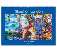 Street art London Michael Jaster (Wandkalender 2026 DIN A2 quer), CALVENDO Monatskalender: Street Art aus dem Leake Street Tunnel und der Innenstadt ... der Urban Street - Art Bewegung in Farbe.