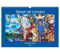 Street art London Michael Jaster (Wandkalender 2026 DIN A3 quer), CALVENDO Monatskalender: Street Art aus dem Leake Street Tunnel und der Innenstadt ... der Urban Street - Art Bewegung in Farbe.