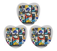 Street Art Lot de 3 désodorisants pour voiture, maison, bureau, style blanc