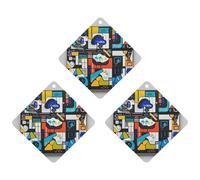 Street Art Lot de 3 désodorisants pour voiture, maison, bureau, style noir