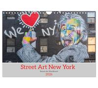 Street Art New York - Icônes de l'art mural, Version française (Calendrier mural 2026 DIN A4 portrait), Calendrier CALVENDO mensuel