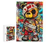 Street Art Teddy Bear Graffiti Puzzle 1000 Pièces Educa Jouet en Bois Cadeau Unique Décoration Intérieure Jeu Éducatif Challenge Toy Adultes Et Enfants À Partir De 14 Ans 1000 PCS