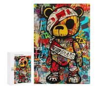 Street Art Teddy Bear Graffiti Puzzle 1000 Pièces Educa Jouet en Bois Cadeau Unique Décoration Intérieure Jeu Éducatif Challenge Toy Adultes Et Enfants À Partir De 14 Ans 300 PCS