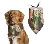 Street of Italy Écharpe triangulaire en polyester imprimé pour animal domestique Taille unique 70,1 x 30 cm