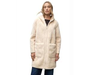 Street One 1005392 Manteau en Fausse Fourrure avec Capuche, Sable Pastel, 40 Femmes