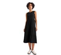 Street One 1408844 Robe en Jersey avec Volants, Noir, 38 Femmes