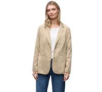 Street One 2117083 Blazer Long en Velours côtelé, Beige sablé, 36 Femmes