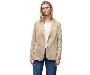 Street One 2117083 Blazer Long en Velours côtelé, Beige sablé, 36 Femmes