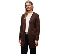 Street One 2515457 Cardigan Ouvert, Dark Hazelnut Brown Mel, 38 Femme