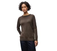 Street One 3015492 Pull avec Bord roulé, Dark Nomad Brown Mel, 42 Femme