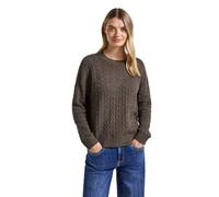 Street One 3015494 Pull structuré Douillet, Dark Nomad Brown Mel, 42 Femme
