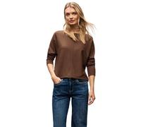Street One 3015504 Sweat-Shirt Basique Dolman, Marron (Hazelnut Brown Mel), 42 Femme