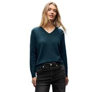 Street One 3015725 Pull Douillet à col en V, Bleu Marin, 36 Femme