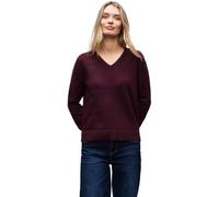 Street One 3015725 Pull Douillet à col en V, Rouge Framboise, 42 Femme