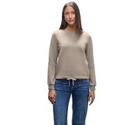 Street One 3017129 Sweat-Shirt avec détails côtelés, Mocha Dream, 42 Femme