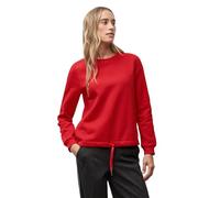 Street One 3017129 Sweat-Shirt avec détails côtelés, Racing Rouge, 36 Femme
