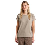 Street One 3225937 T-Shirt à Rayures pailletées, Beige Matin, 46 Femmes