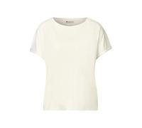 Street One 3226969 T-Shirt en Jersey avec détails en Maille, Blanc cassé, 44 Femmes