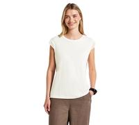 Street One 3226972 T-Shirt avec détails au Crochet, Blanc cassé, 42 Femmes