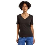 Street One 3227205 T-Shirt à col en cœur, Marron foncé, 52 Femmes