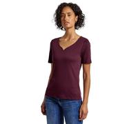 Street One 3227205 T-Shirt à col en cœur, Rouge Noble, 40 Femmes