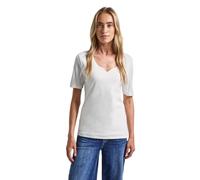 Street One 3227205 T-Shirt avec décolleté en cœur, Blanc cassé, 40 Femmes