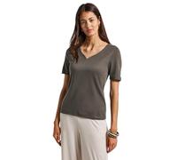 Street One 3227205 T-Shirt avec décolleté en cœur, Marron Nomad, 40 Femmes