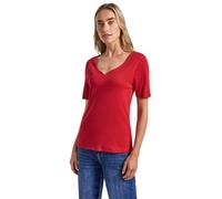Street One 3227205 T-Shirt avec décolleté en cœur, Racing Rouge, 46 Femmes