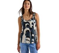 STREET ONE 3227245 Haut Aspect Soie avec nœud, Bleu Marine, 38 Femmes
