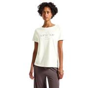 Street One 3227319 T-Shirt avec détail Turn-Up, Blanc cassé, 40 Femmes