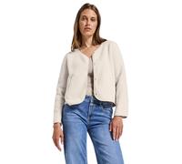 Street One 3227378 Veste en Peluche avec boutonnière, Tusk Cream, 48 Femme
