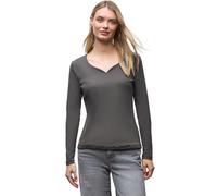 Street One 3228039 T-Shirt avec col en cœur, Gris, 42 Femmes
