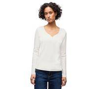 Street One 3228039 T-Shirt avec Encolure cœur, Blanc écru, 46 Femmes