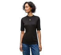 Street One 3228040 T-Shirt avec Détail Cut-Out Darkest Marron, 48 Femmes