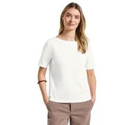 Street One 3228108 T-Shirt avec col Bateau, Blanc cassé, 48 Femmes