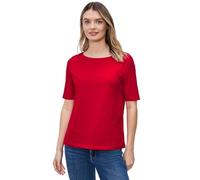 Street One 3228108 T-Shirt avec col Bateau, Racing Rouge, 44 Femmes