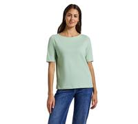 Street One 3228108 T-Shirt avec col Bateau, Serene Green, 38 Femmes