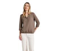 Street One 3228115 T-Shirt en Jersey à col Fendu, Silk Brown, 38 Femmes