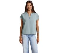 Street One 3411644 Chemisier à col Fendu de Couleur Unie, Arona Blue, 42 Femmes