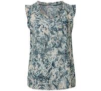 Street One 3411797 Chemisier imprimé avec Volants, Arona Blue, 38 Femmes