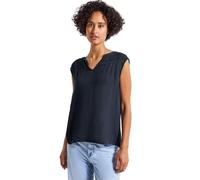 Street One 3411801 Haut froissé avec Bande adhésive, Deepwater Blue, 46 Femmes
