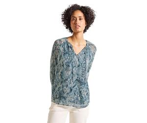 Street One 3411857 Chemisier en Mousseline Raglan, Arona Blue, 36 Femmes
